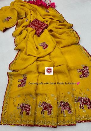 Vastrangan cruncy silk sarees wholesale online shopping